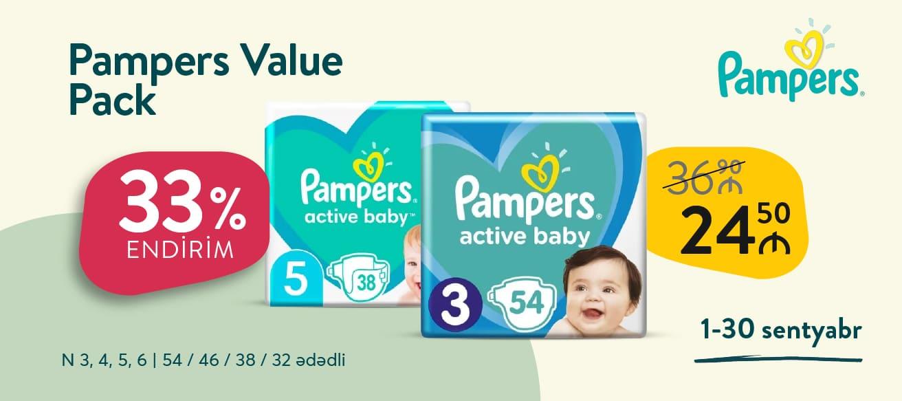 Pampers 33% endirim