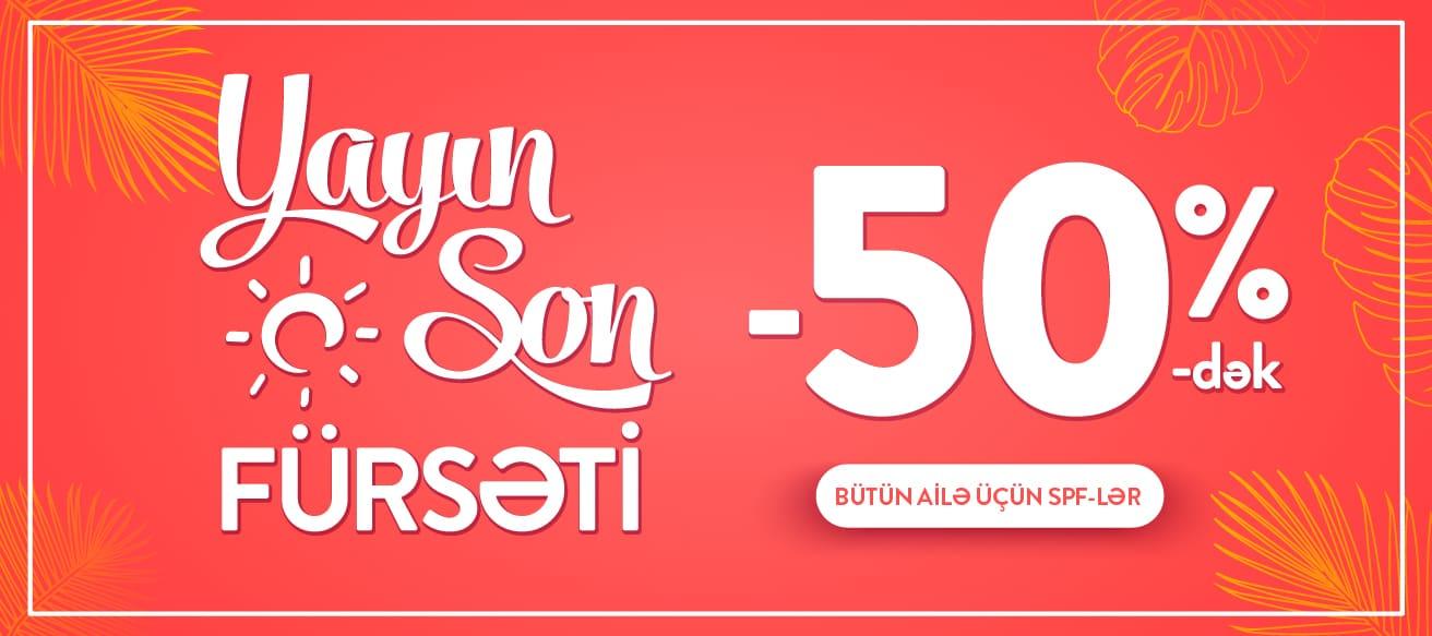 50% endirim!