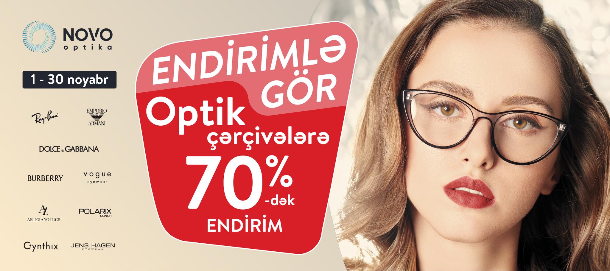 novo optics 70% endirim