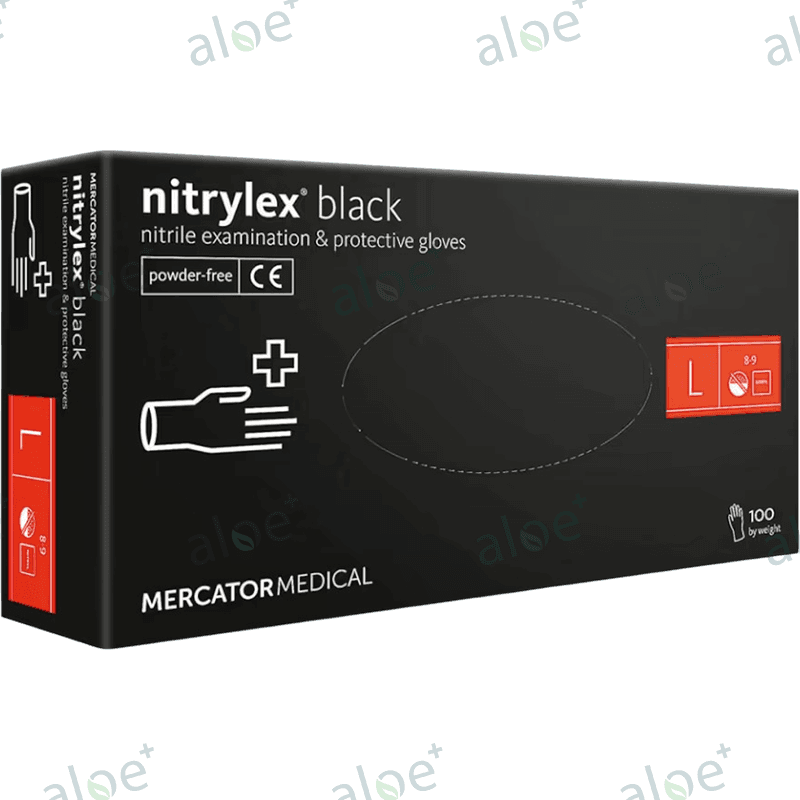 Tozsuz steril olmayan nitrilli əlcəklər, qara L 100 əd