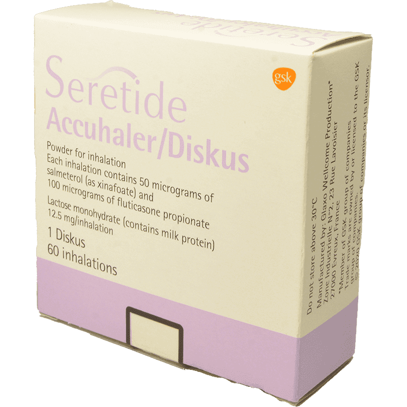 Seretide rotadisk 50/100 mkg. 60 doz.