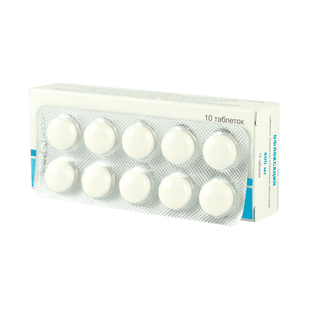 Ofloxacin 400 mg. 10 əd.
