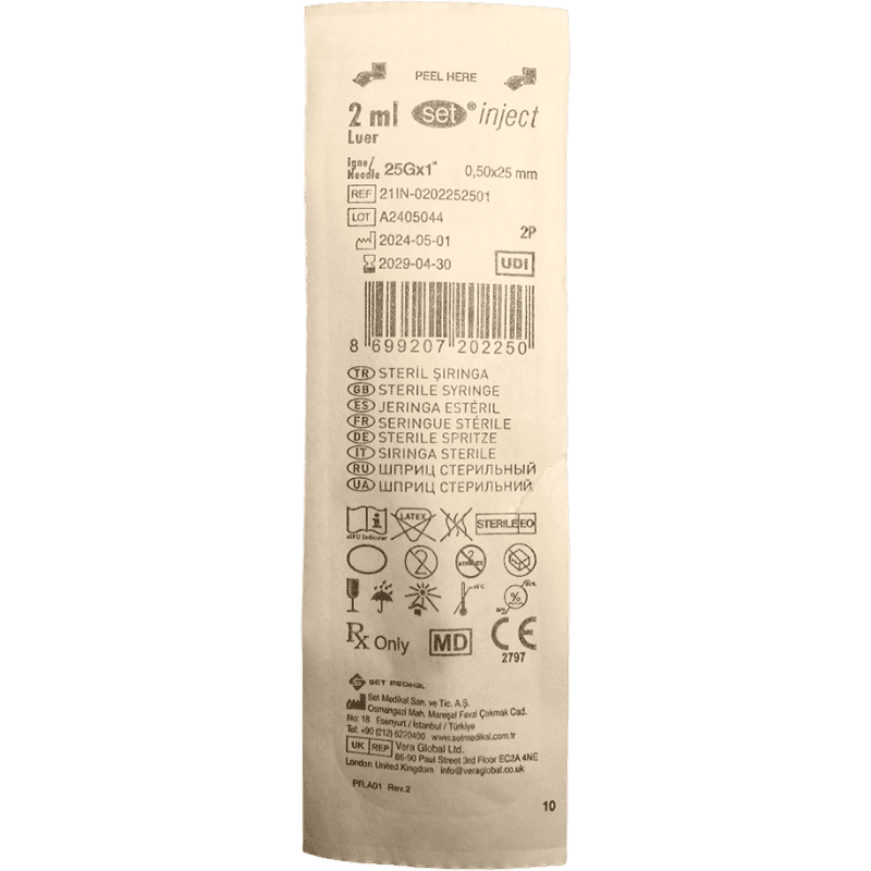 Şpris 2ml 25Gx25mm