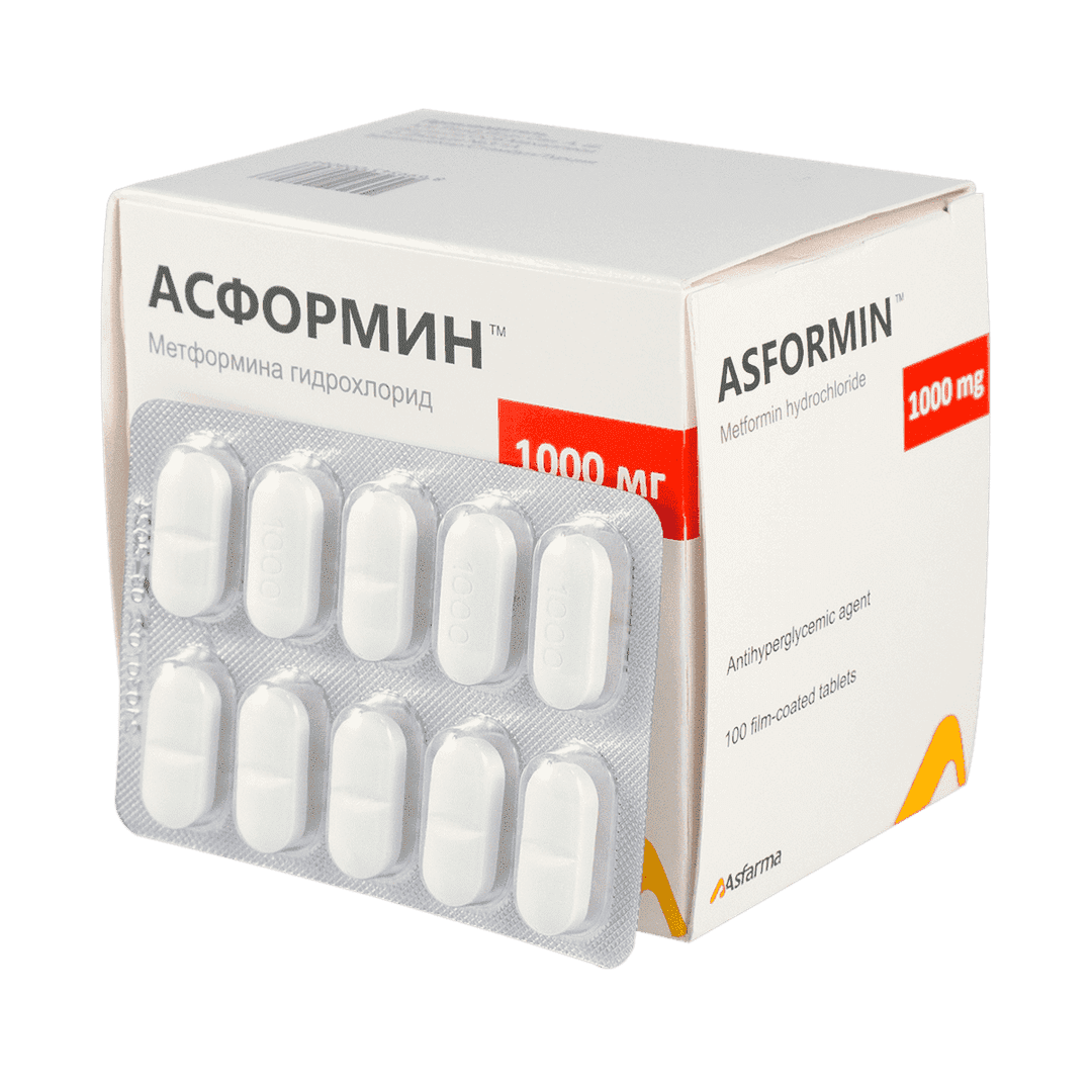 Asformin 1000 mg. 100 əd.