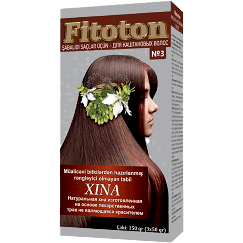 Fitoton-henna təbii, şabalıd rəngi 3 əd
