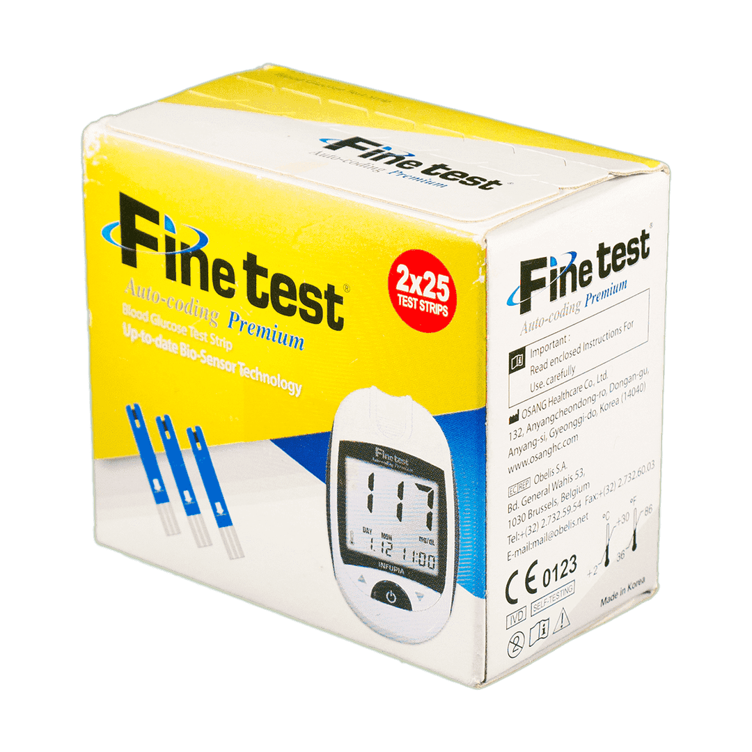 Qlükometr üçün strip Fine test