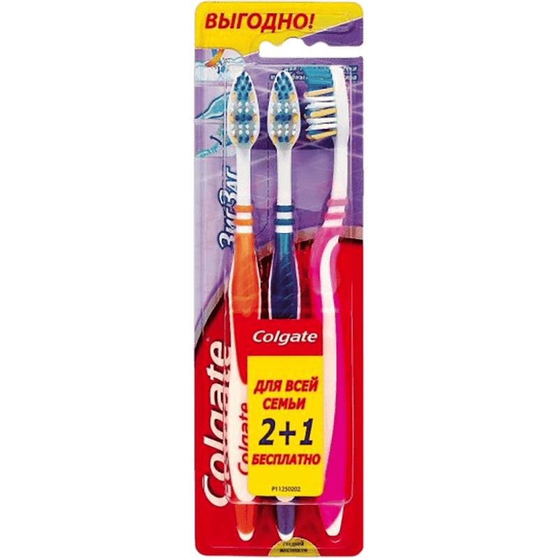 Colgate "Zig-Zag" 2+1 diş fırçası
