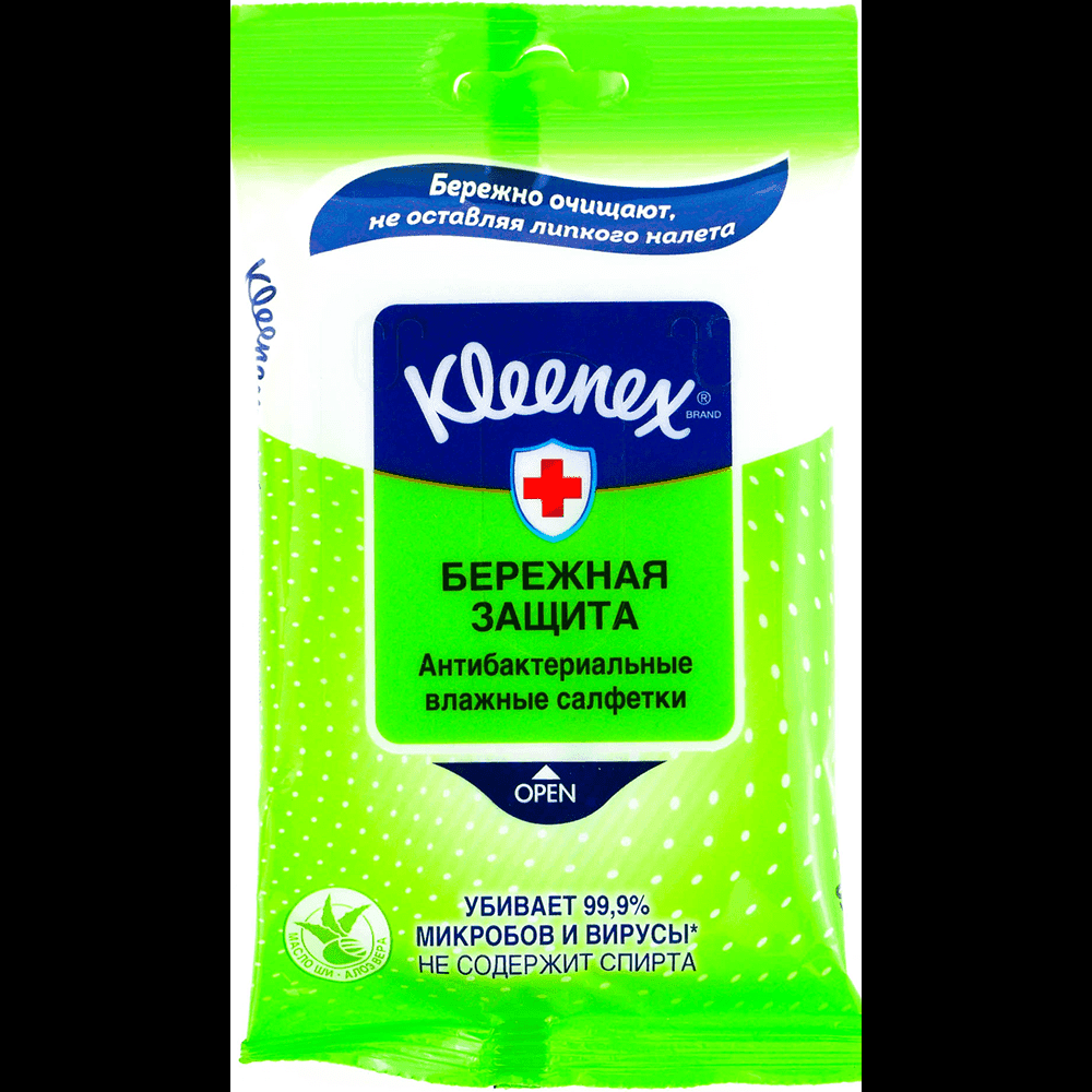 Kleenex aloe vera antibakterial nəm salfet 10 ədədli