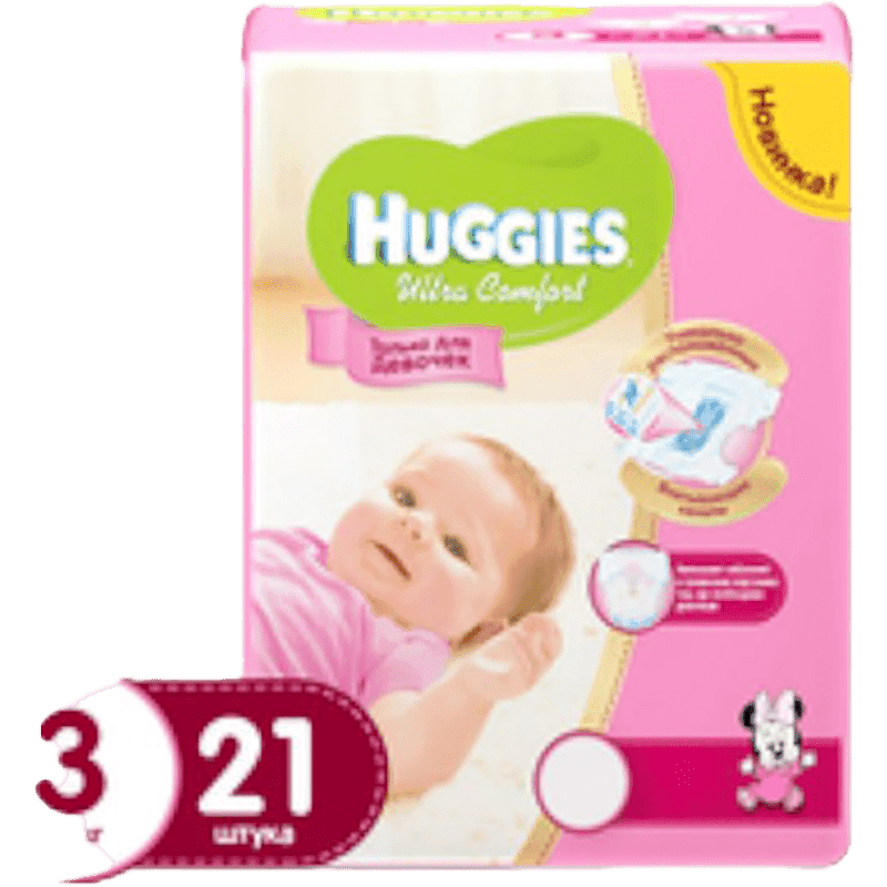 Huggies-3 Ultra Сomfort bez qız üçün 5-9 kq 21 əd
