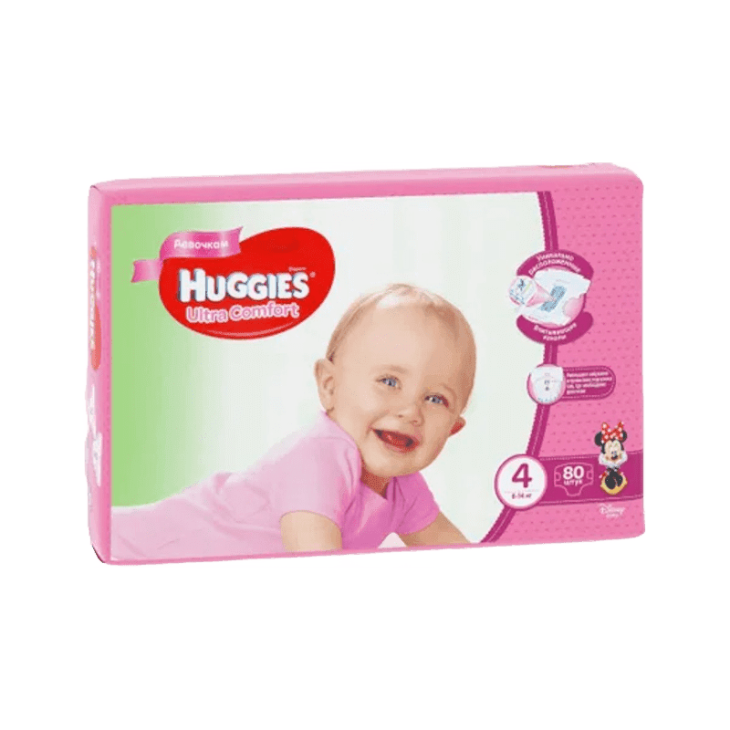 Huggies-4 Ultra komfort bez 8-14 kq qız üçün, 80 əd
