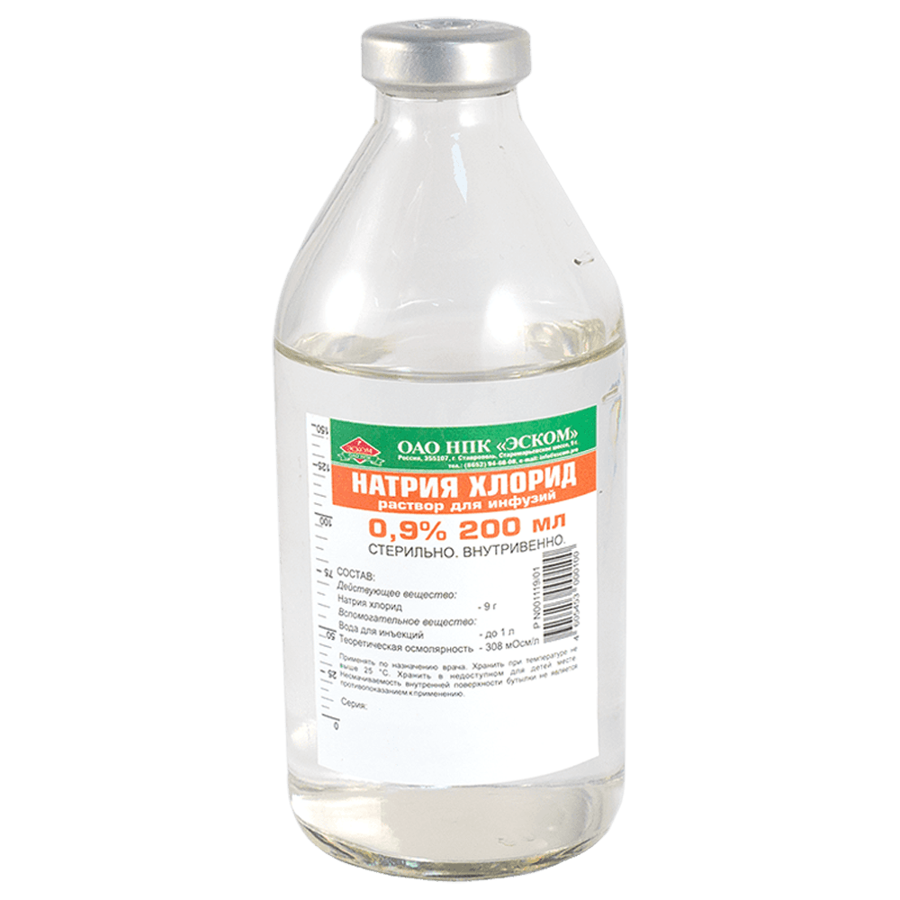 Natrium xlorid 0,9% 200 ml