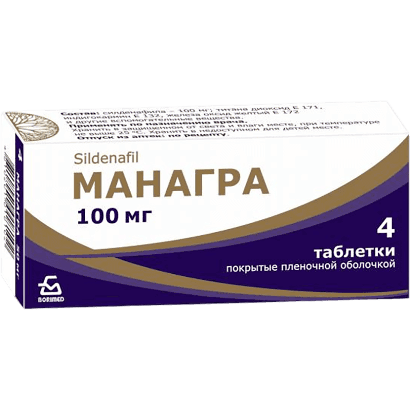 Managra 100 mg. 4 əd.