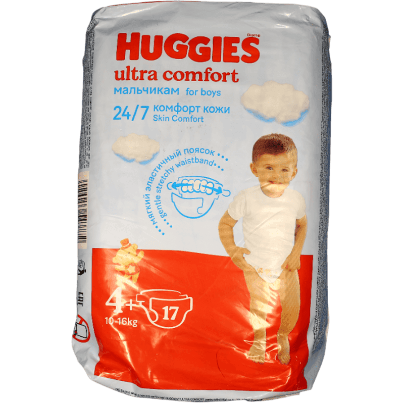 Huggies-4 Bez 10-16 kq Ultra Comfort oğlan üçün, 17 əd