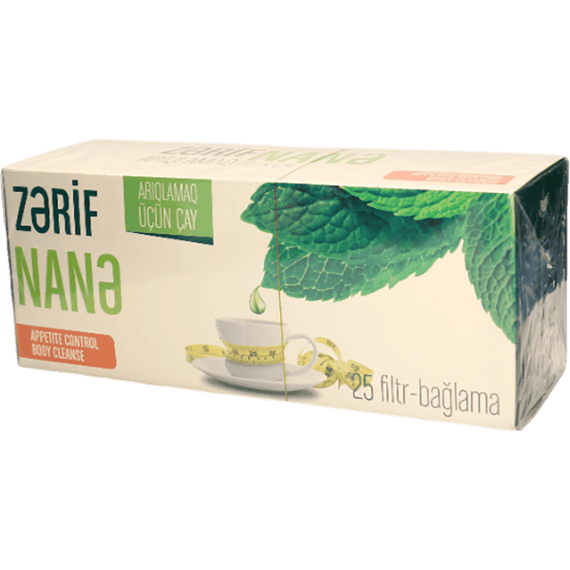 Çay Zarif arıqlamaq üçün nanə 25 əd