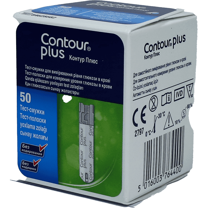Qlükometr üçün strip "Contour plus" 50 əd.
