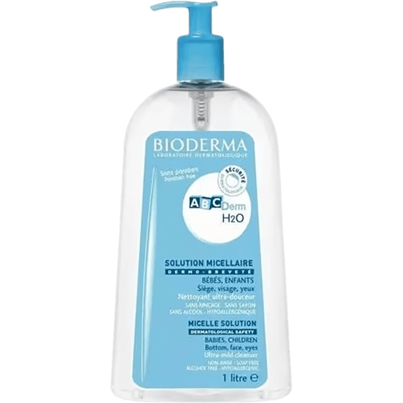 ABCDerm H2O misellyar suyu uşaq və körpə dərisini təmizləmək üçün, 1 lt