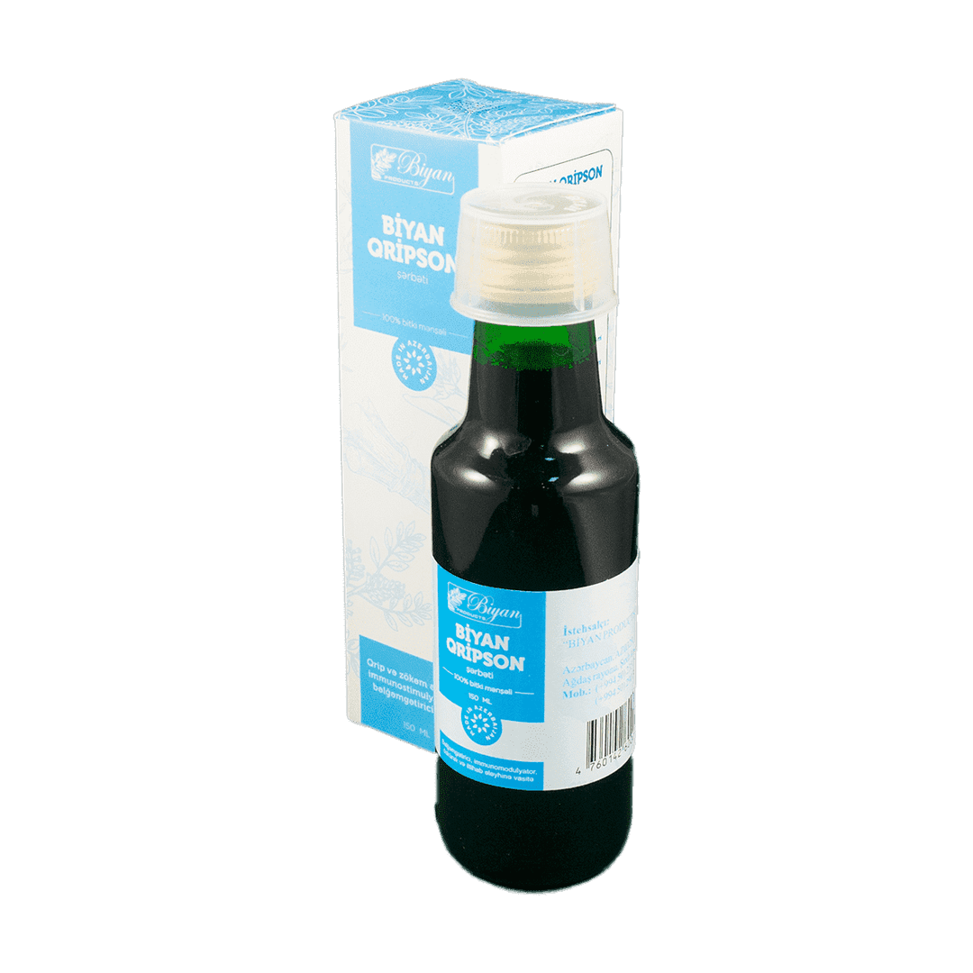 Biyan qripson şərbəti 150 ml.