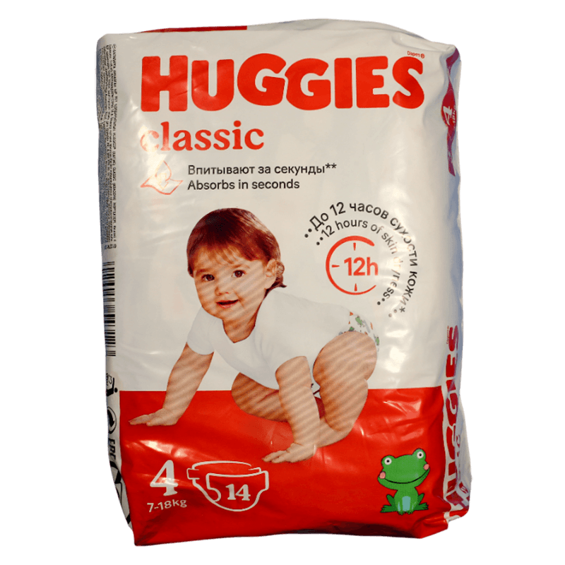 Huggies-4 Small 7-18 kq classic, 14 əd
