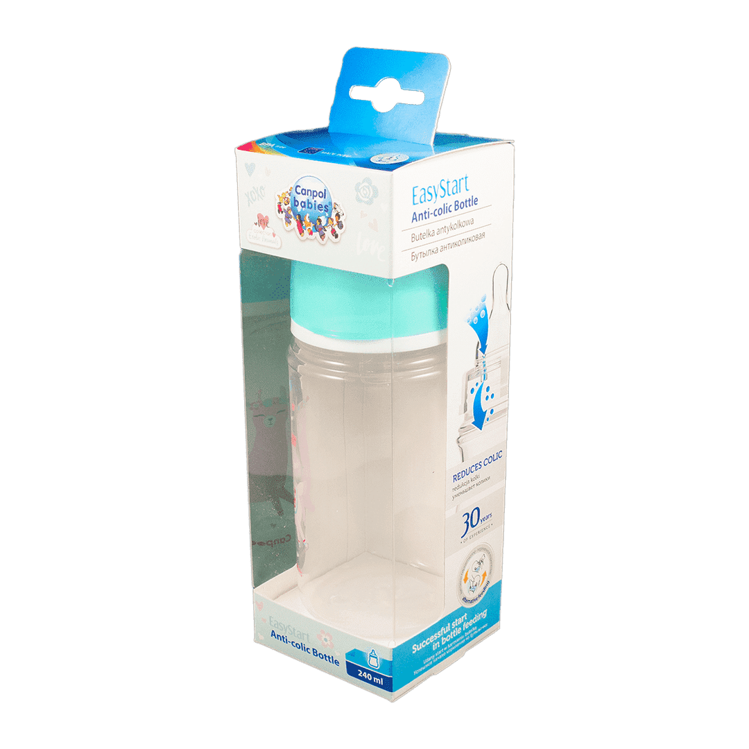 Geniş Boyunlu Yaşıl Antikolik Şüşə "Oyuncaqlar" 240 ml