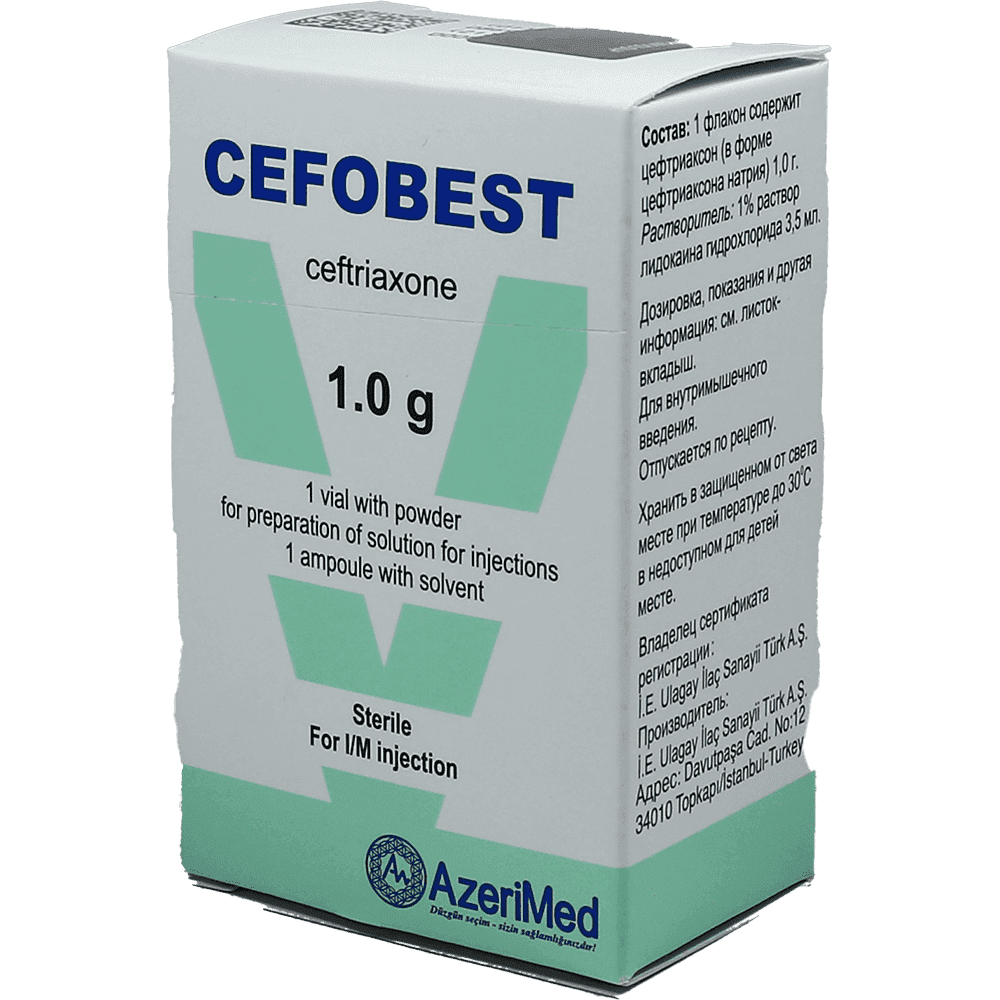 Cefobest 1000 mg1 əd.