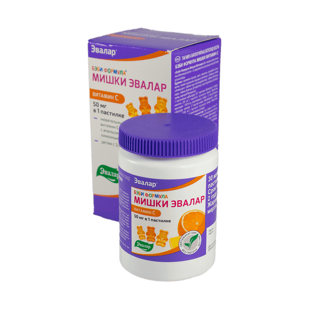 Evalar Vitamin kids vitamin C, ilə 30 əd
