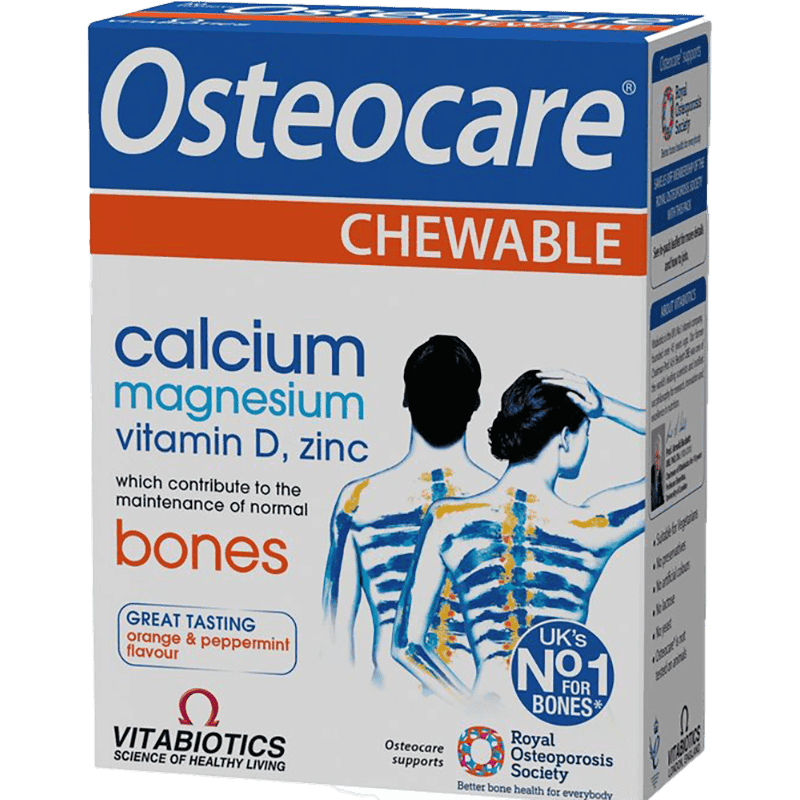 Osteokea Çeynəmə Kalsium, Magnesium, Vit D, Sink 30 Əd.