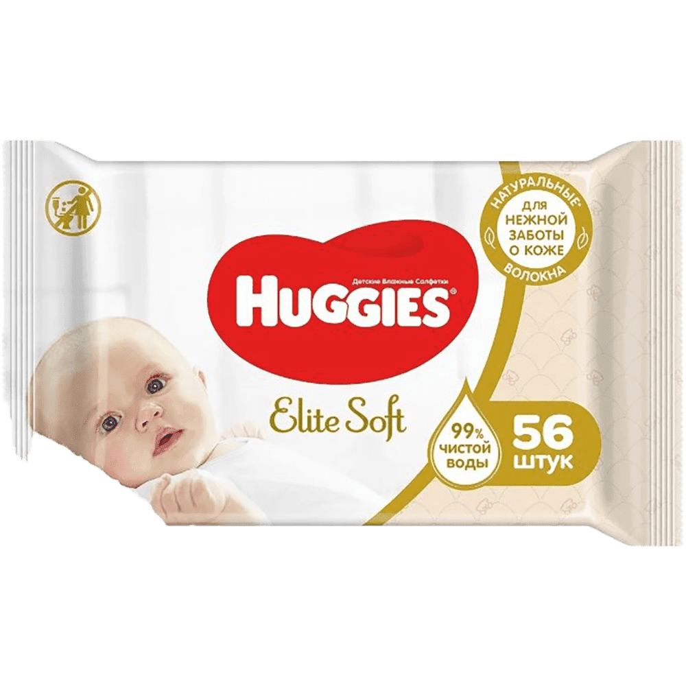 Huggies Elite Soft nəm salfet 56 əd