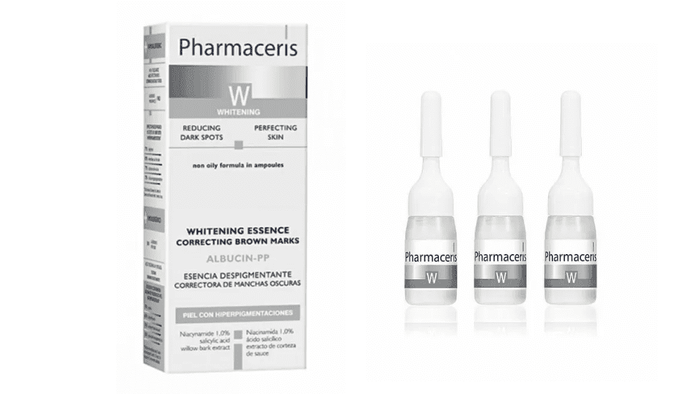 W Üz, boyun, dekolte, əllər üçün yaş ləkələrini ağartmaq üçün çıxarış Albucin 12 ml 