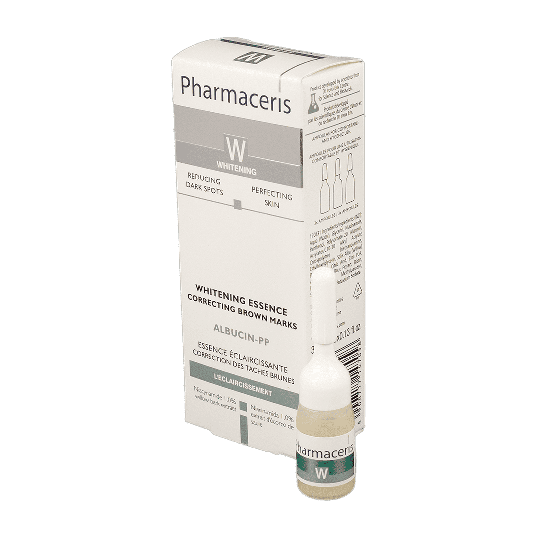 W Üz, boyun, dekolte, əllər üçün yaş ləkələrini ağartmaq üçün çıxarış Albucin 12 ml 