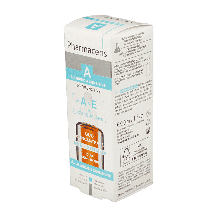 A Həssas və allergik dəri E- SENSILIS E vitamini ilə konsentrat, 30 ml 