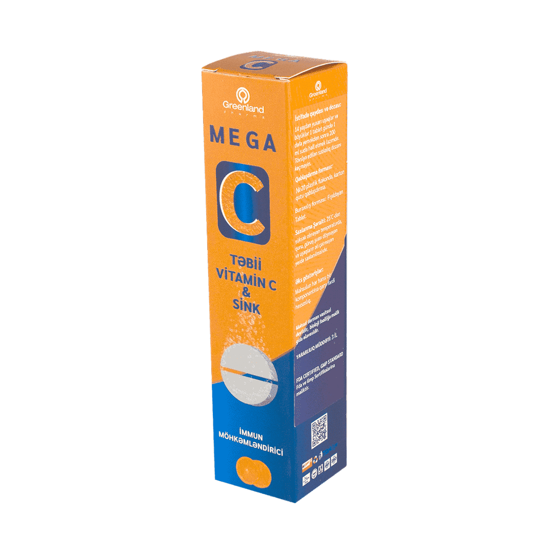 Vitamin C 900 mq + Zn 20 əd