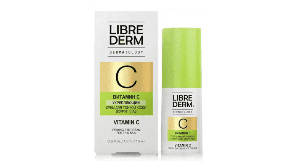 Dermatoloji Vitamin C göz ətrafındakı nazik dəri üçün möhkəmlədici krem ​​15 ml