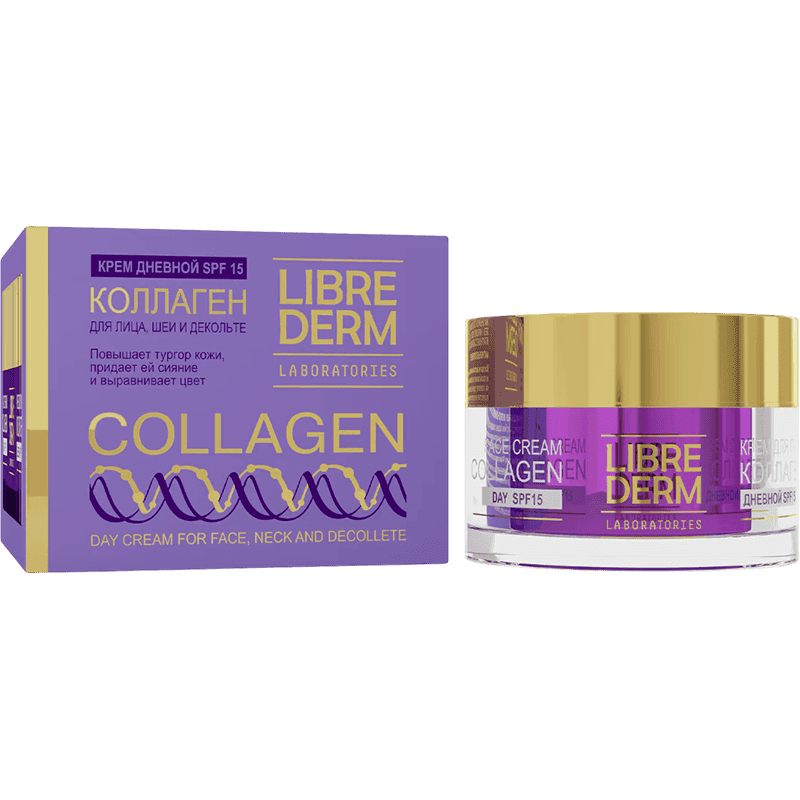 Kollagen parıltı və  dəri rəngini bərpa etmək üçün gündüz kremi SPF-15 50 ml