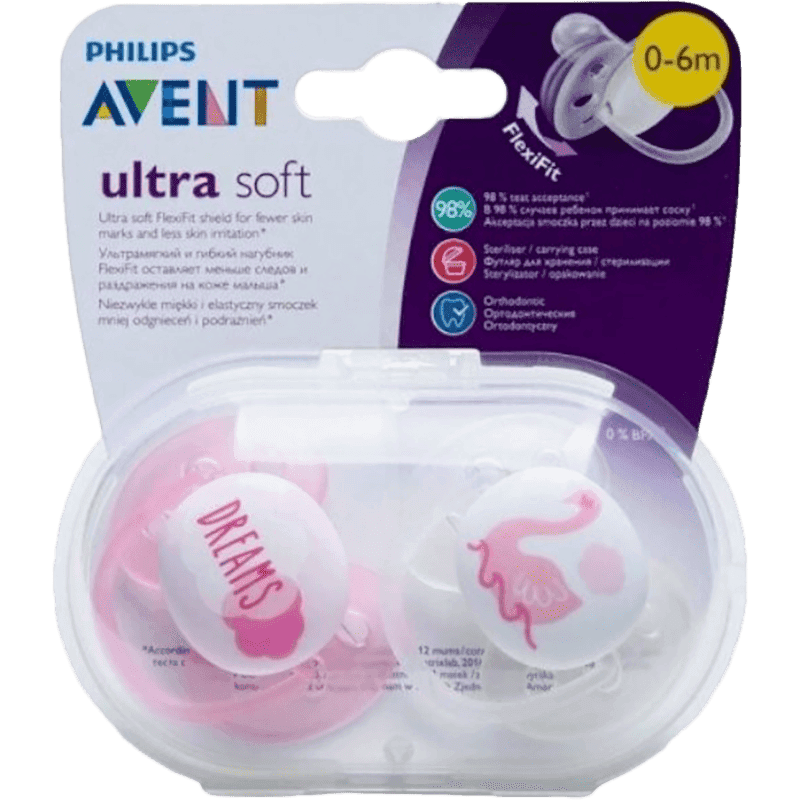 АВЕНТ 222/02 Пустышка ultra Soft для девочек 2 шт . 0-6 мес. (Digərlər) (Philips LLC)