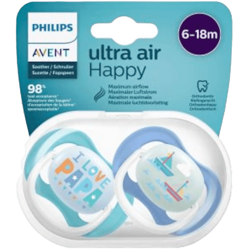 АВЕНТ 080/15  Пустышка ultra air для мальчиков 2 шт . 6-18 мес (Digərlər) (Philips LLC)