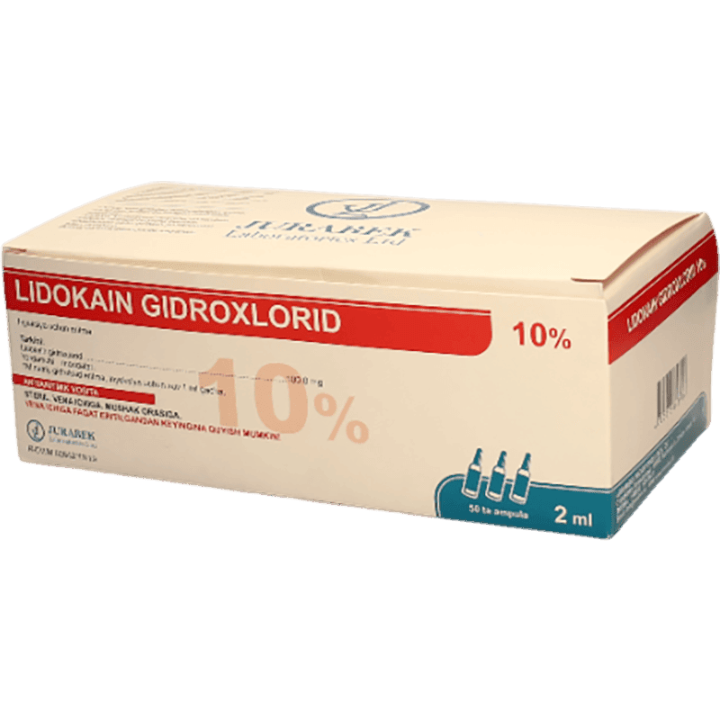 Lidokain 10% 2 ml 10 əd