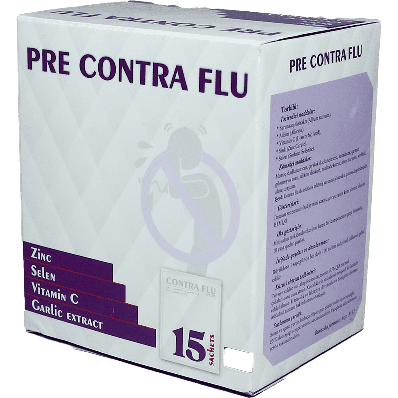 Pre contra flu (VitC+Se+Zn) 15 əd