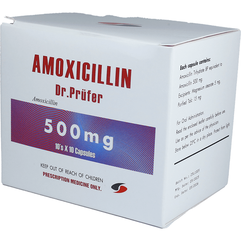 Amoxicillin 500 mq 100 əd.