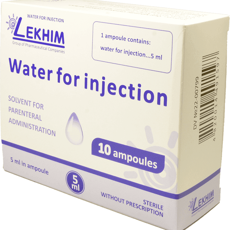 İnyeksiya üçün su 5 ml 10 əd