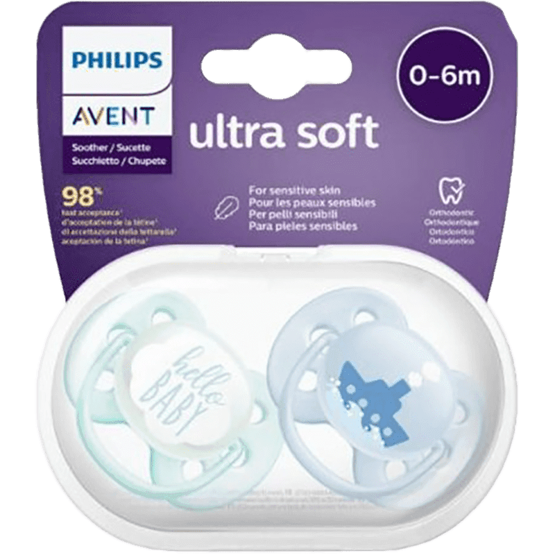 АВЕНТ 222/01 Пустышка ultra Soft для для мальчиков  2 шт . 0-6 мес. (Digərlər) (Philips LLC)