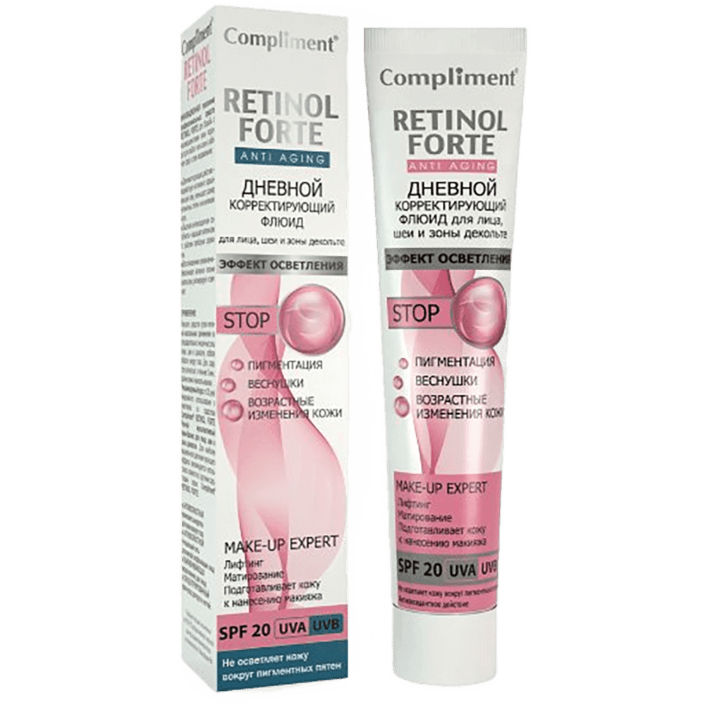 RETINOL FORTE Üz, boyun və dekolte üçün gündüz korrektor maye, 50 ml