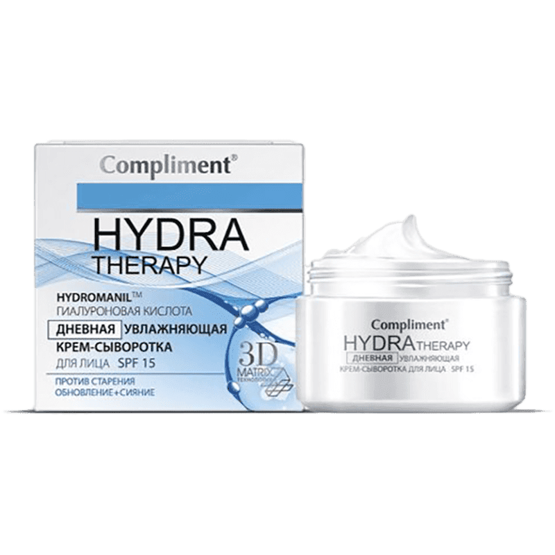 Compliment HYDRA THERAPY gündüz nəmləndirici krem-serum üz üçün, 50ml.