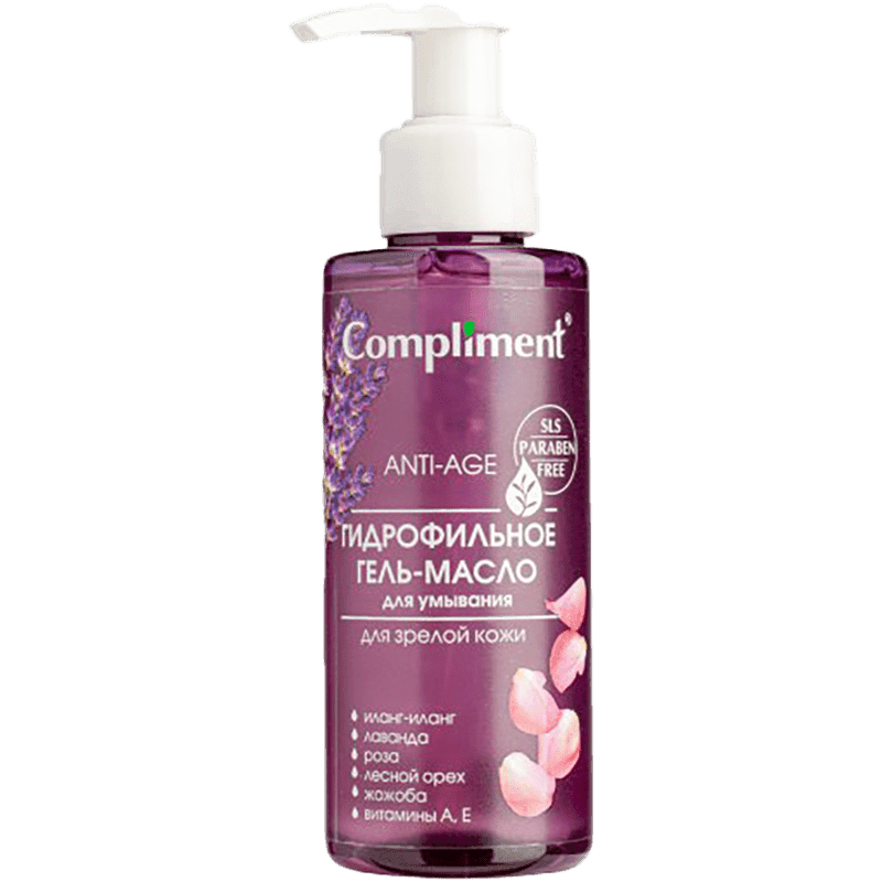 Compliment Hidrofil gel-yağ Anti-age üz yuma və makiyaj silmək üçün, yaşlı dəri üçün 150ml