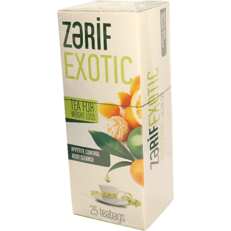 Çay Zarif arıqlamaq üçün Exotic 25 əd
