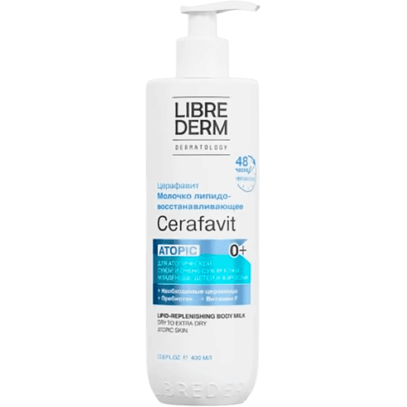 Librederm Cerafavit Süd  Körpələrin, uşaqların və böyüklərin seramid və prebiotik  ilə quru və çox quru dəri üçün 200ml