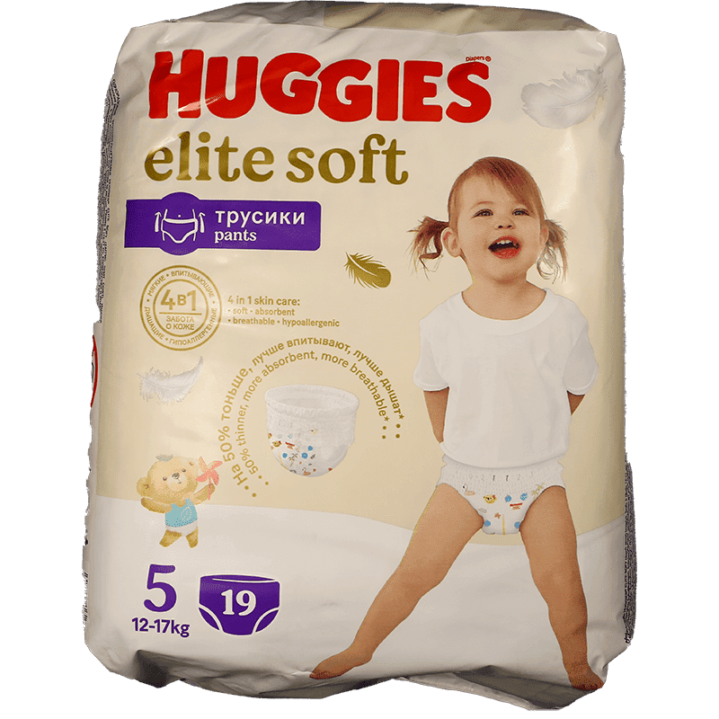 Huggies-5 Elite Soft Bez-tuman Jins 12-17 kq, 19 əd