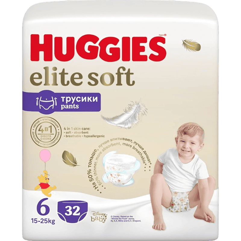 Huggies-tuman 6 bez Mega Elite Soft 15-25 kq 32 əd