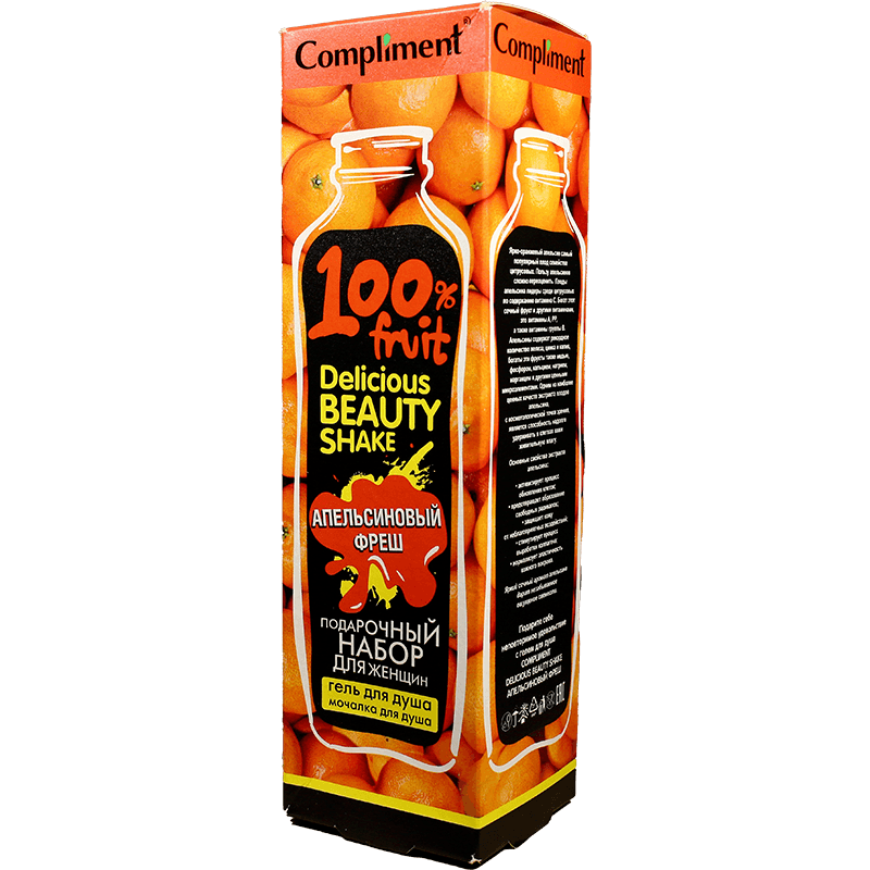 Delicious Beauty Shake ПН Portağal qoxulu vanna üçün köpük, süd 400 ml