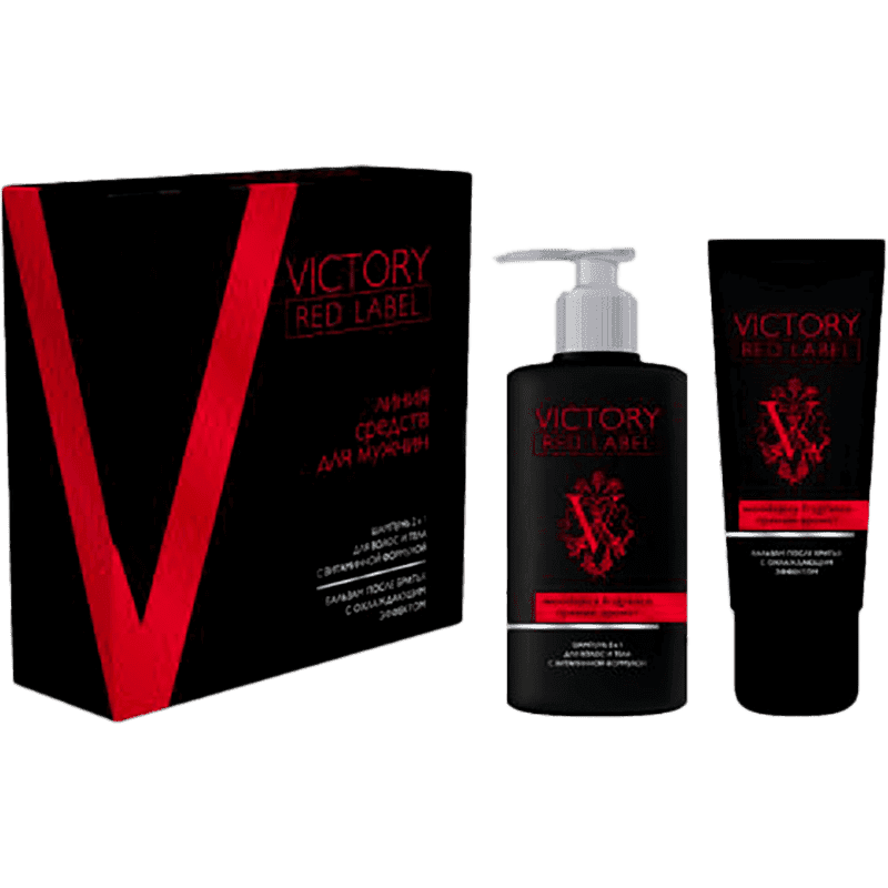 Compliment  .P. Victory Red label woodspicy fragrance ( şampun 2-si 1-də 320ml+ təraşdan sonra balzam 100ml)