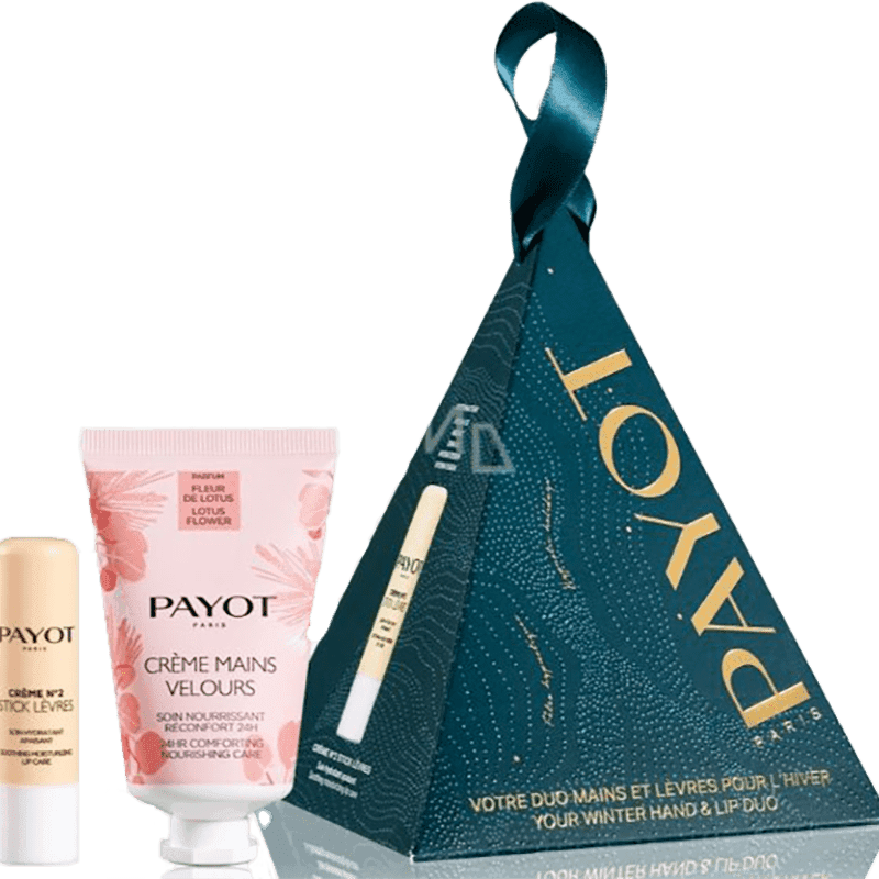 Dəst Xmas22 cremes mains velours fleur de lotus 30 ml. + creme stick levres 4 q